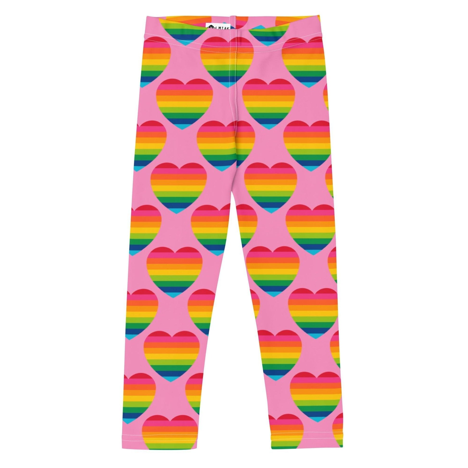 ELLIE LOVE rainbow pink -2- Kids' Leggings