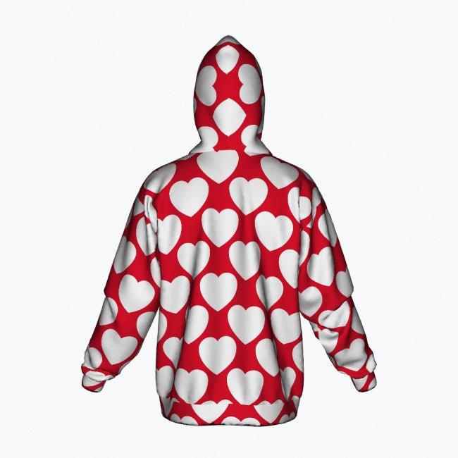 ELLIE LOVE red white - Cotton Zipper Hoodie