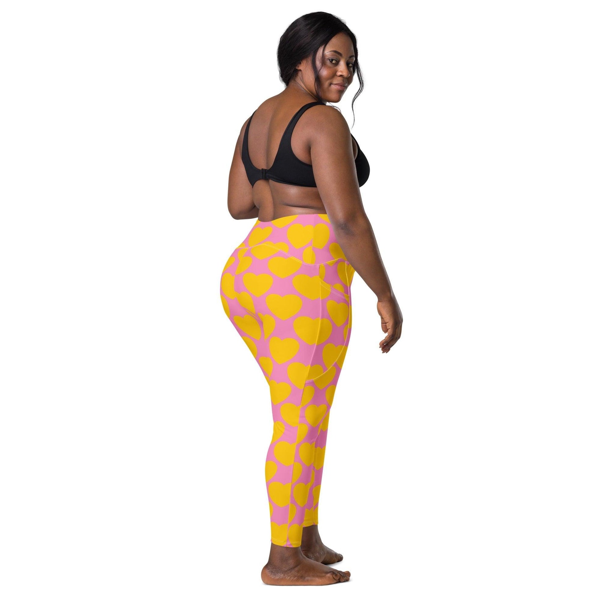 ELLIE LOVE yellow pink - Leggings With Pockets