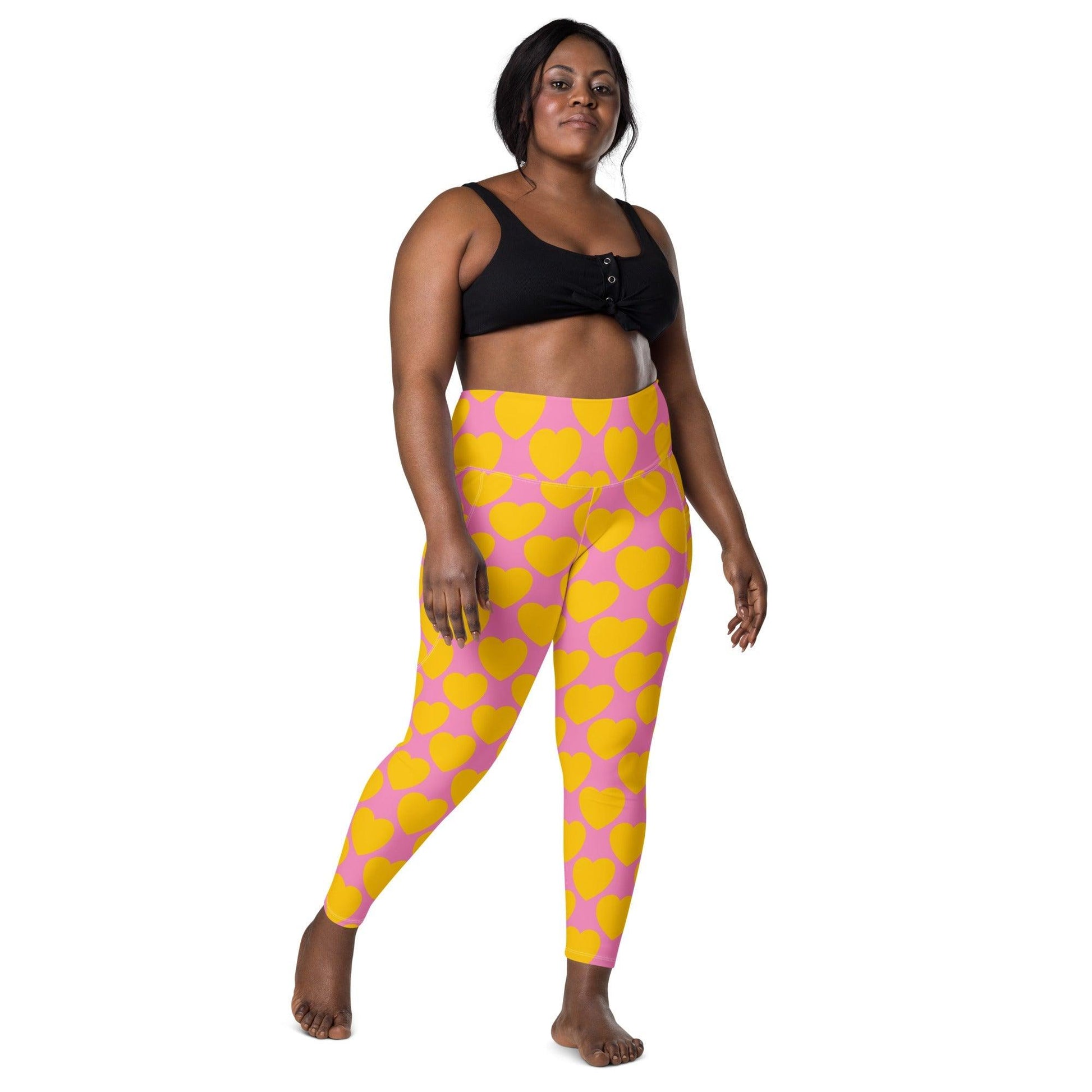 ELLIE LOVE yellow pink - Leggings With Pockets