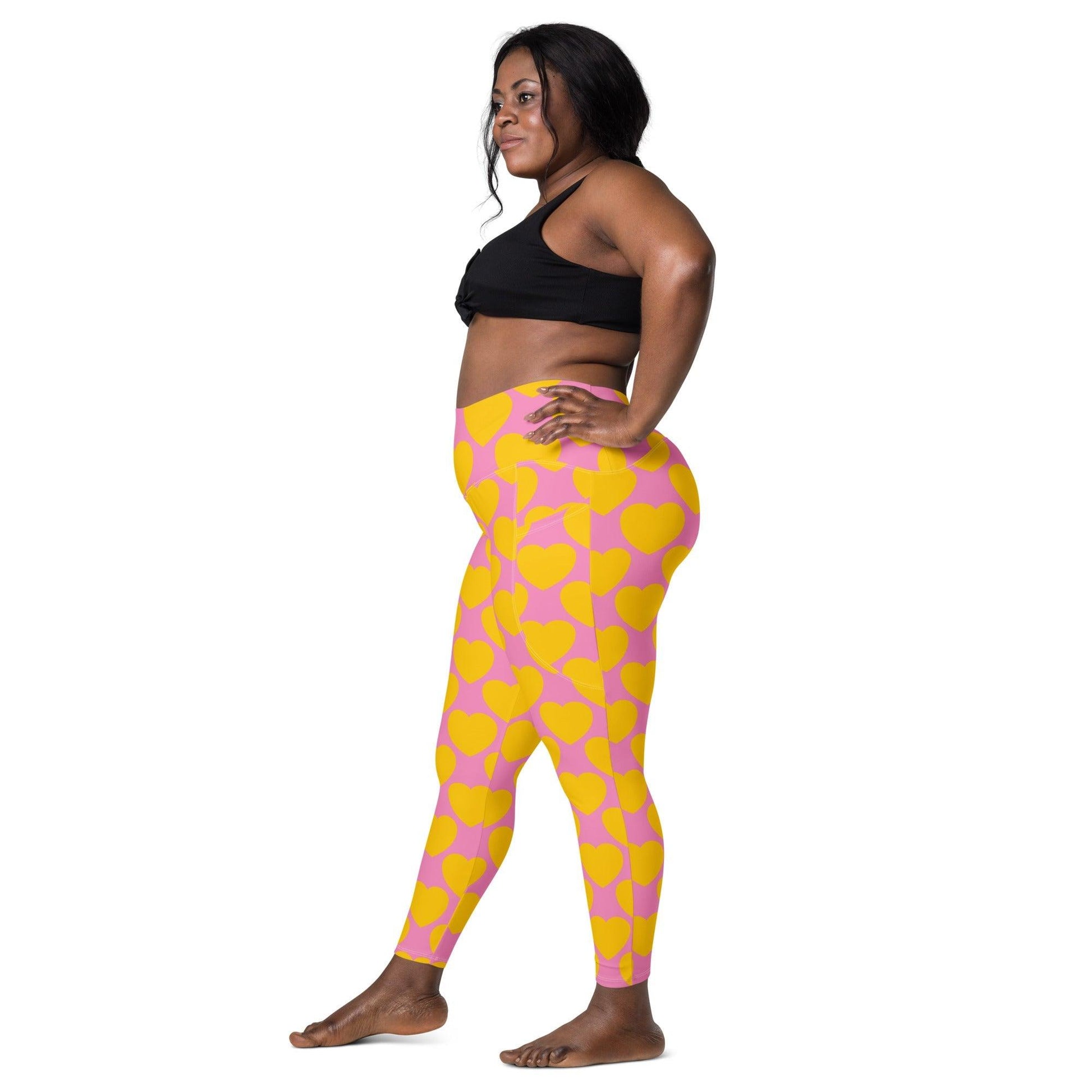 ELLIE LOVE yellow pink - Leggings With Pockets