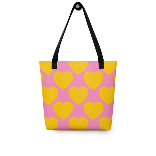 ELLIE LOVE yellow pink - Tote Bag