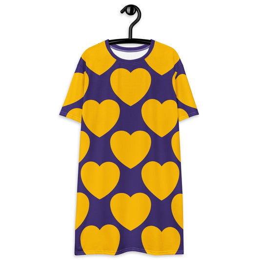 ELLIE LOVE yellow purple - T-Shirt Dress