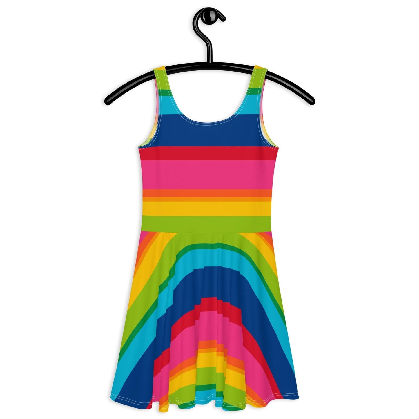 ELLIE rainbow stripe - Skater Dress