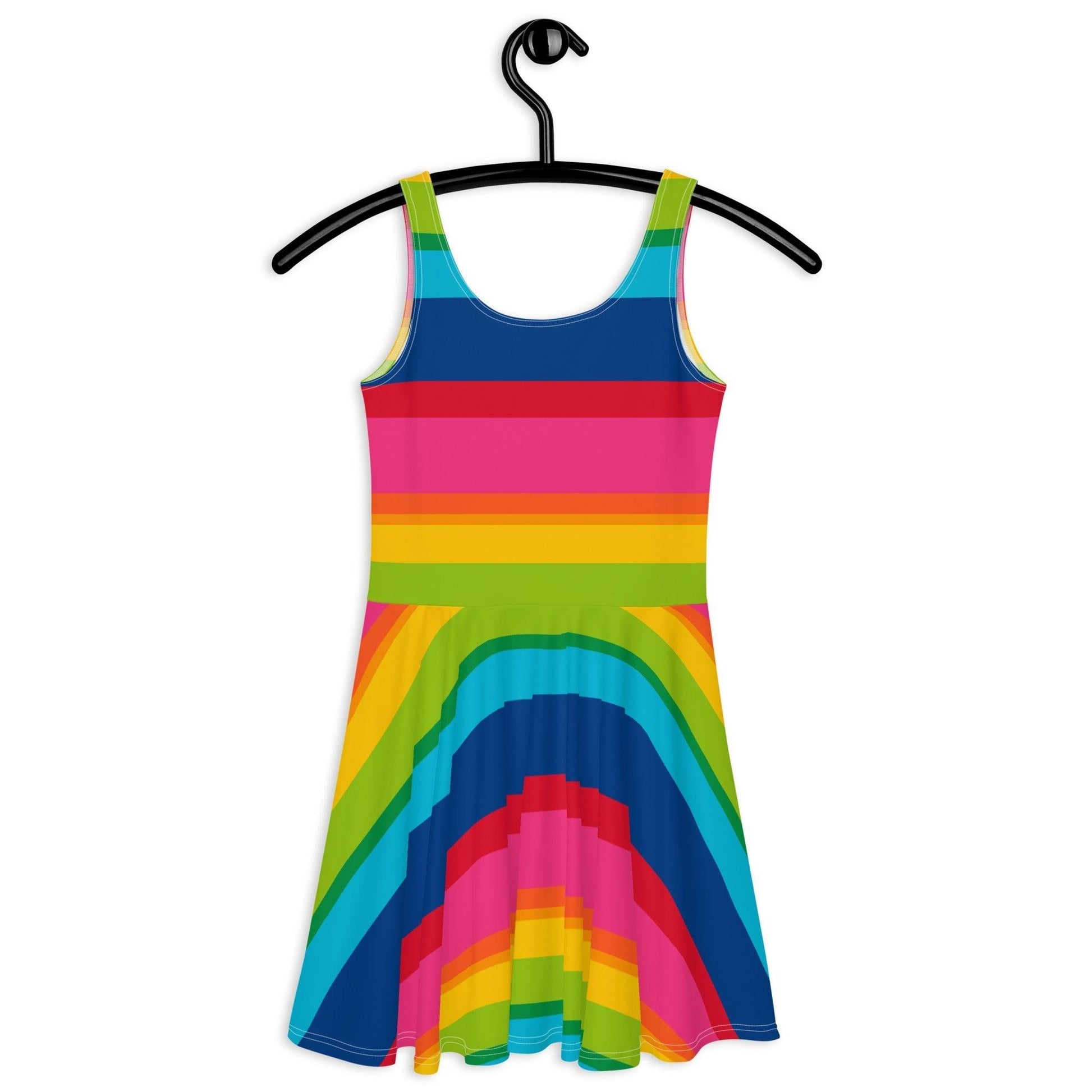 ELLIE rainbow stripe - Skater Dress