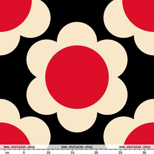 Fabric - ELLIE red black XL