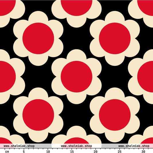 Fabric - ELLIE red black