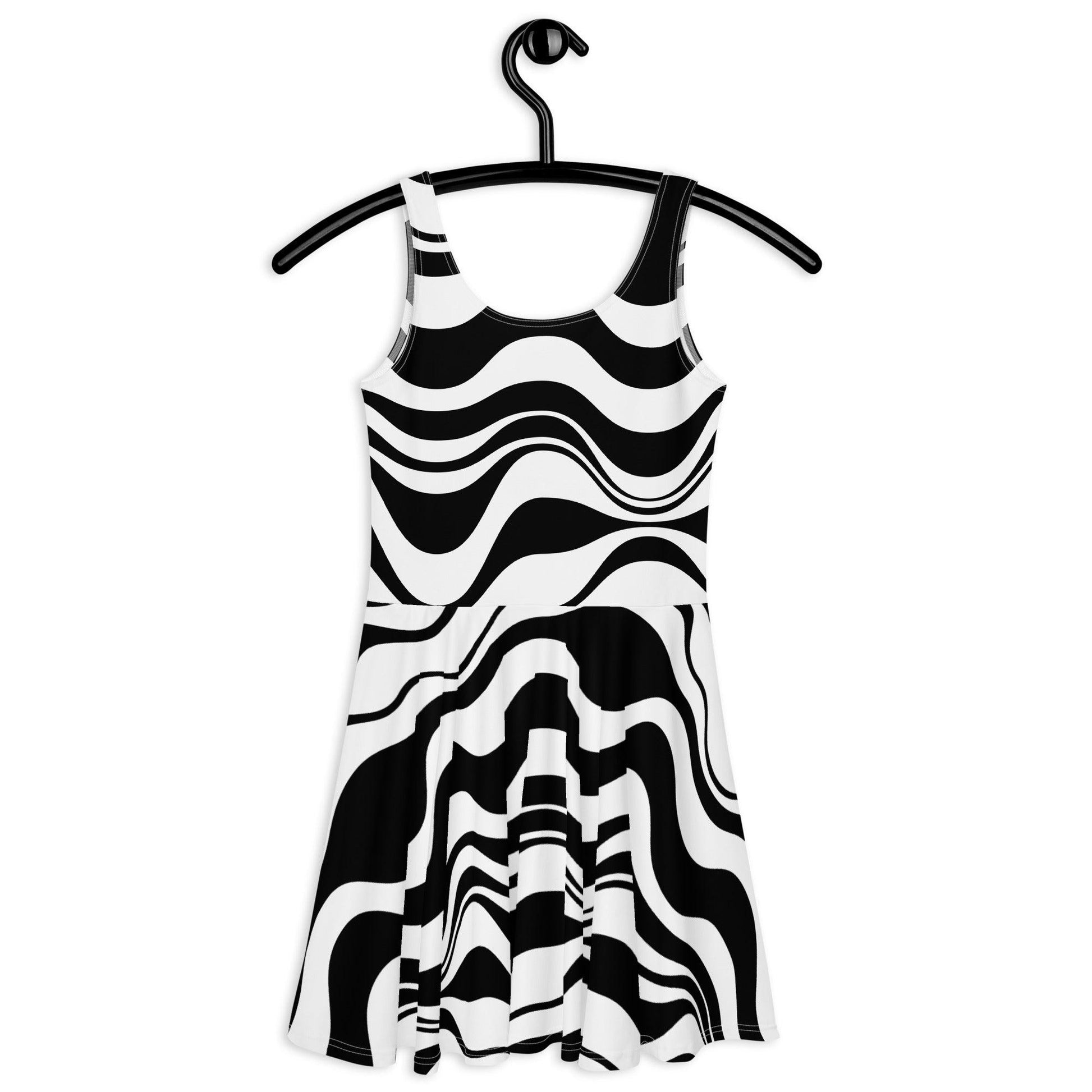 ENERGY WAVES black - Skater Dress