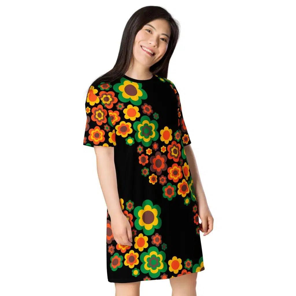 FLORA FOREVER retro - T-Shirt Dress