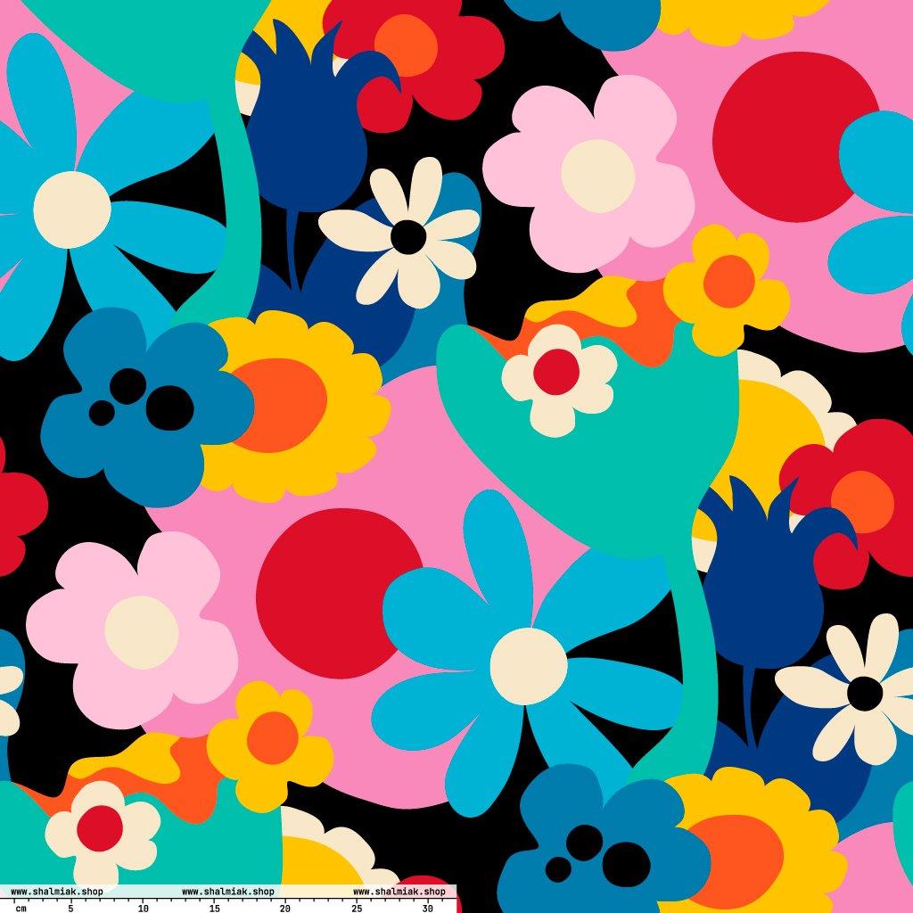 Fabric - FLORALEI - Artsy flower print