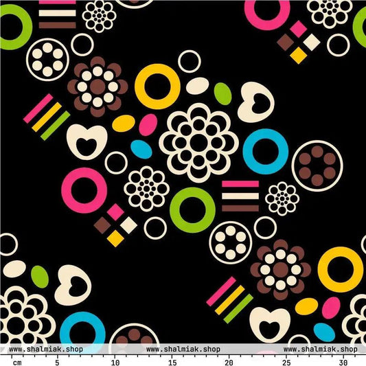 Fabric - FOREVER SWEET - Colorful candy mix print