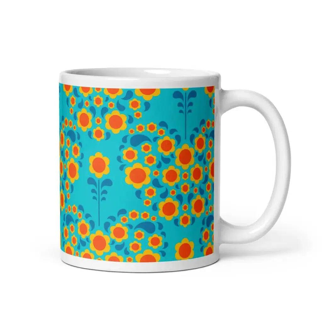 HEARTBEAT orange blue - Mug