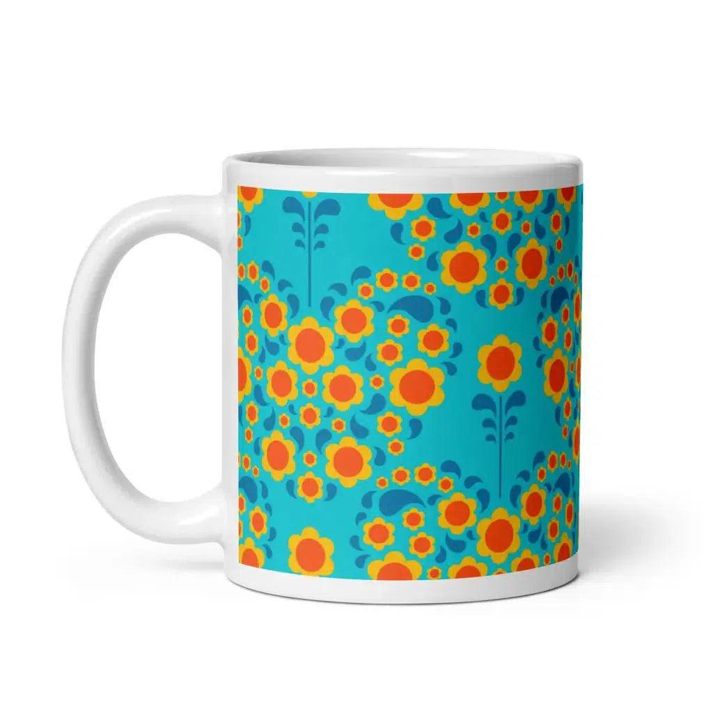HEARTBEAT orange blue - Mug