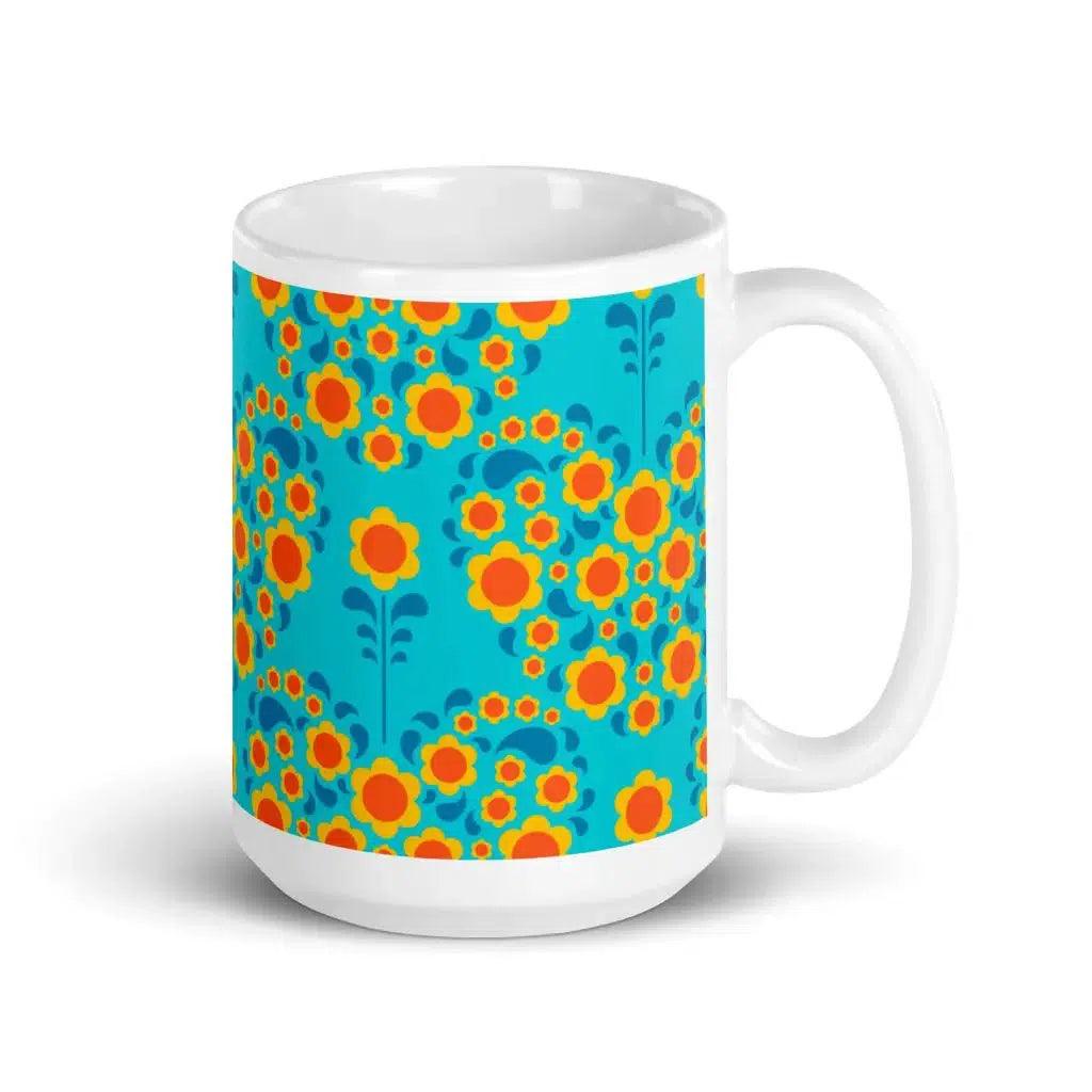 HEARTBEAT orange blue - Mug
