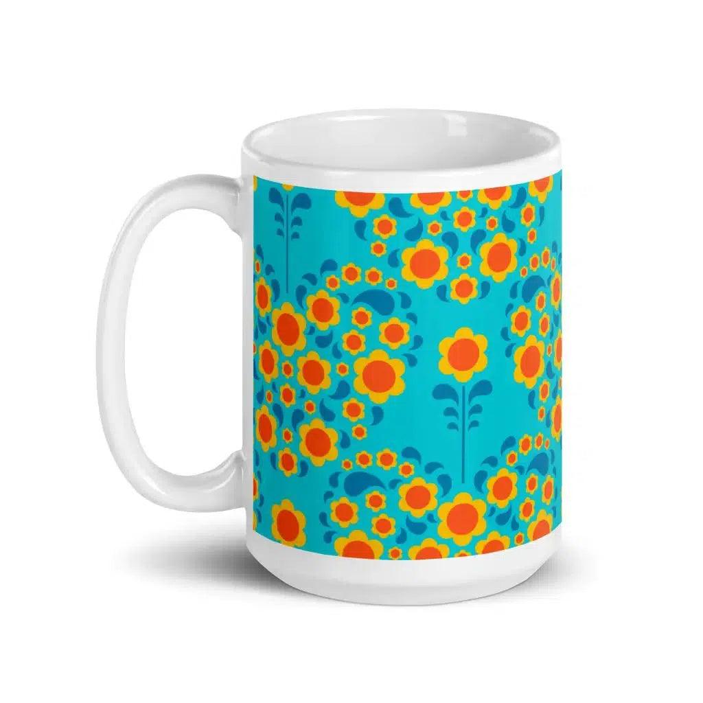 HEARTBEAT orange blue - Mug