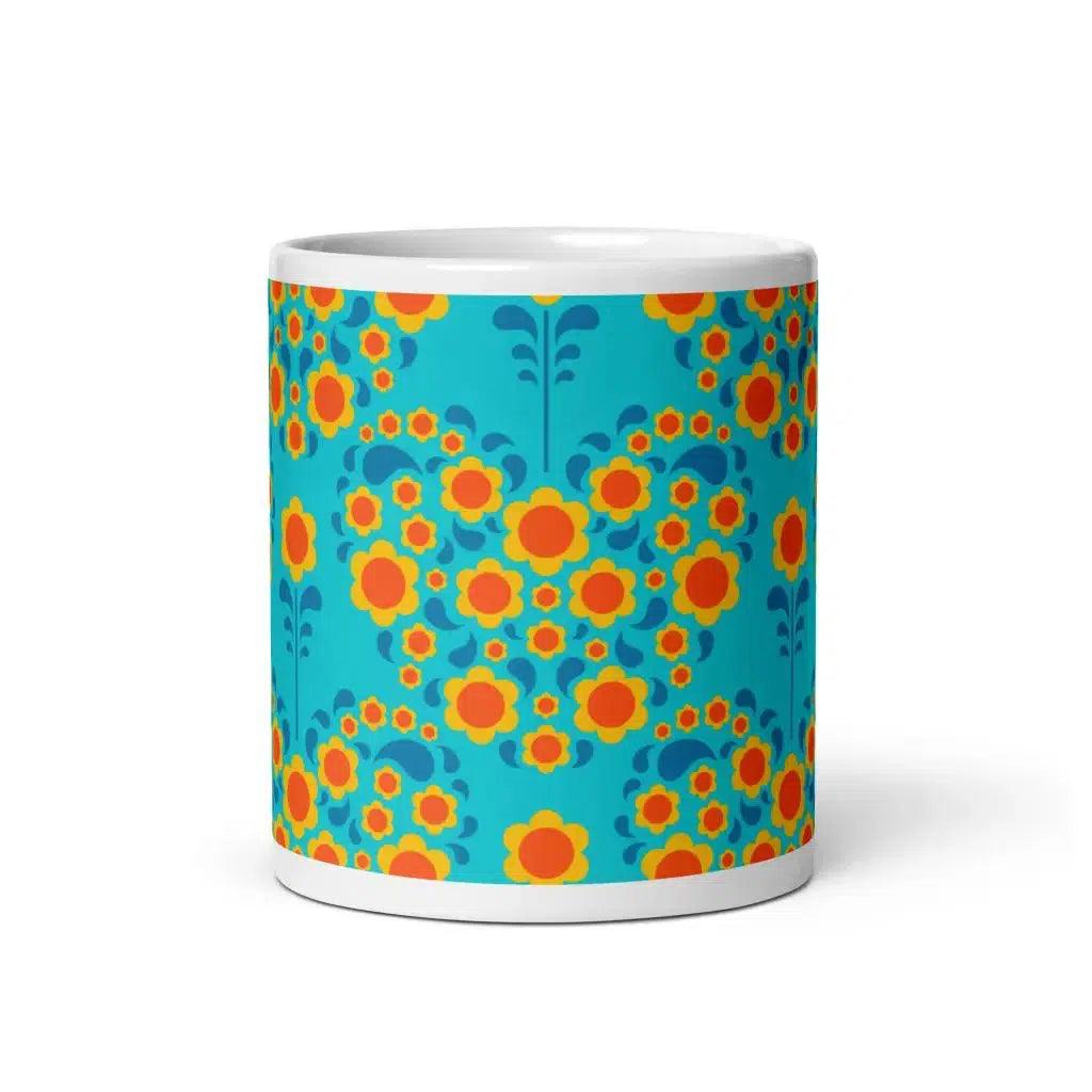 HEARTBEAT orange blue - Mug