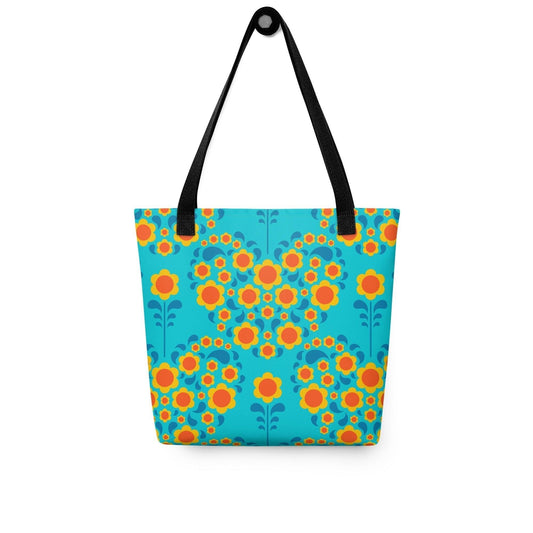 HEARTBEAT orange blue - Tote Bag