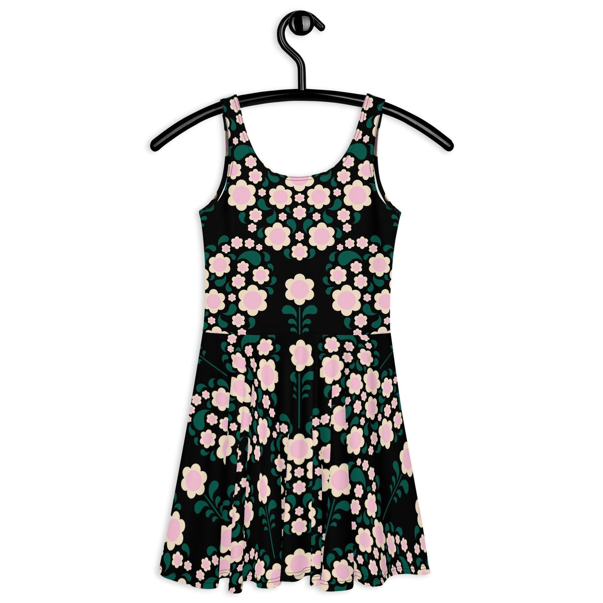 HEARTBEAT pink black - Skater Dress