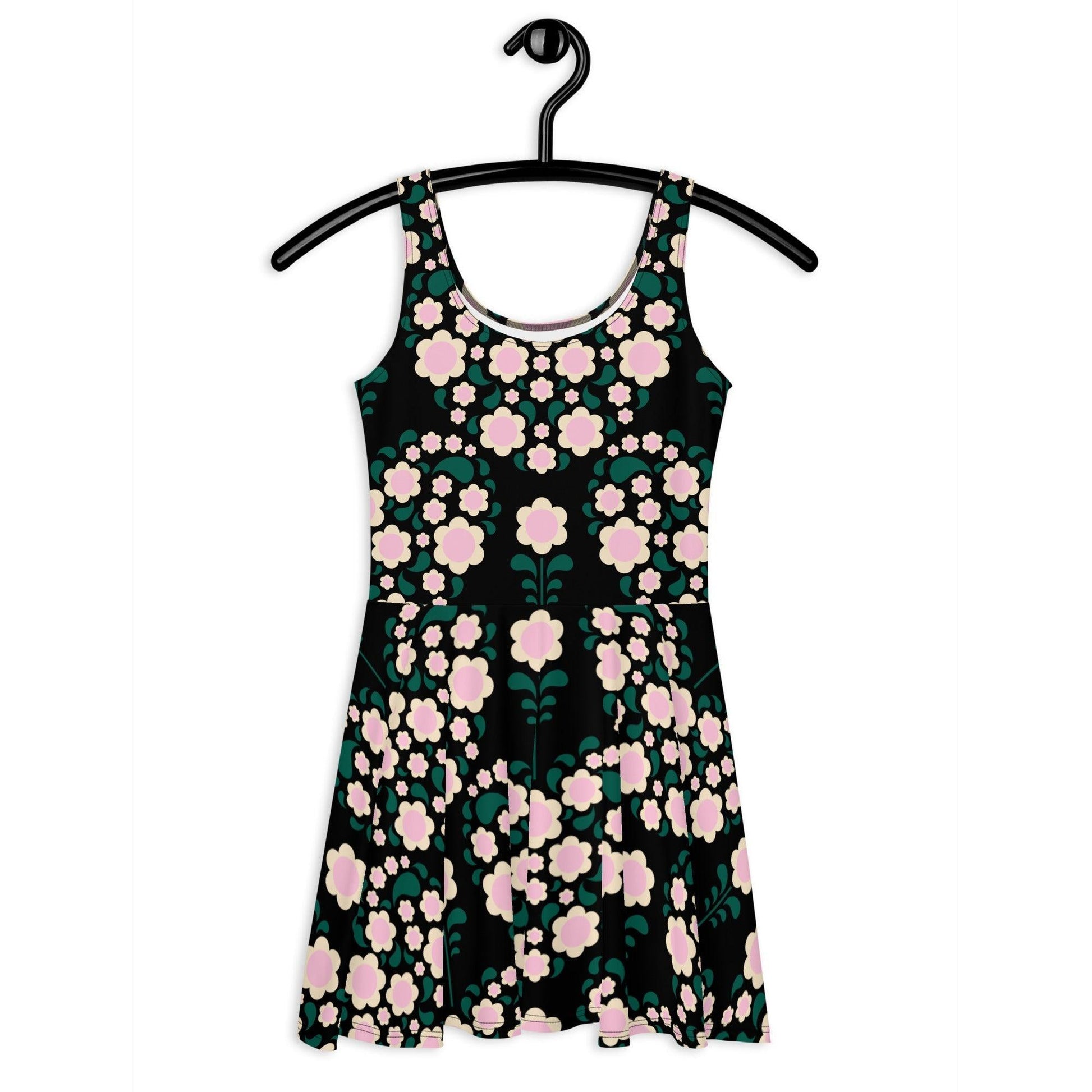 HEARTBEAT pink black - Skater Dress