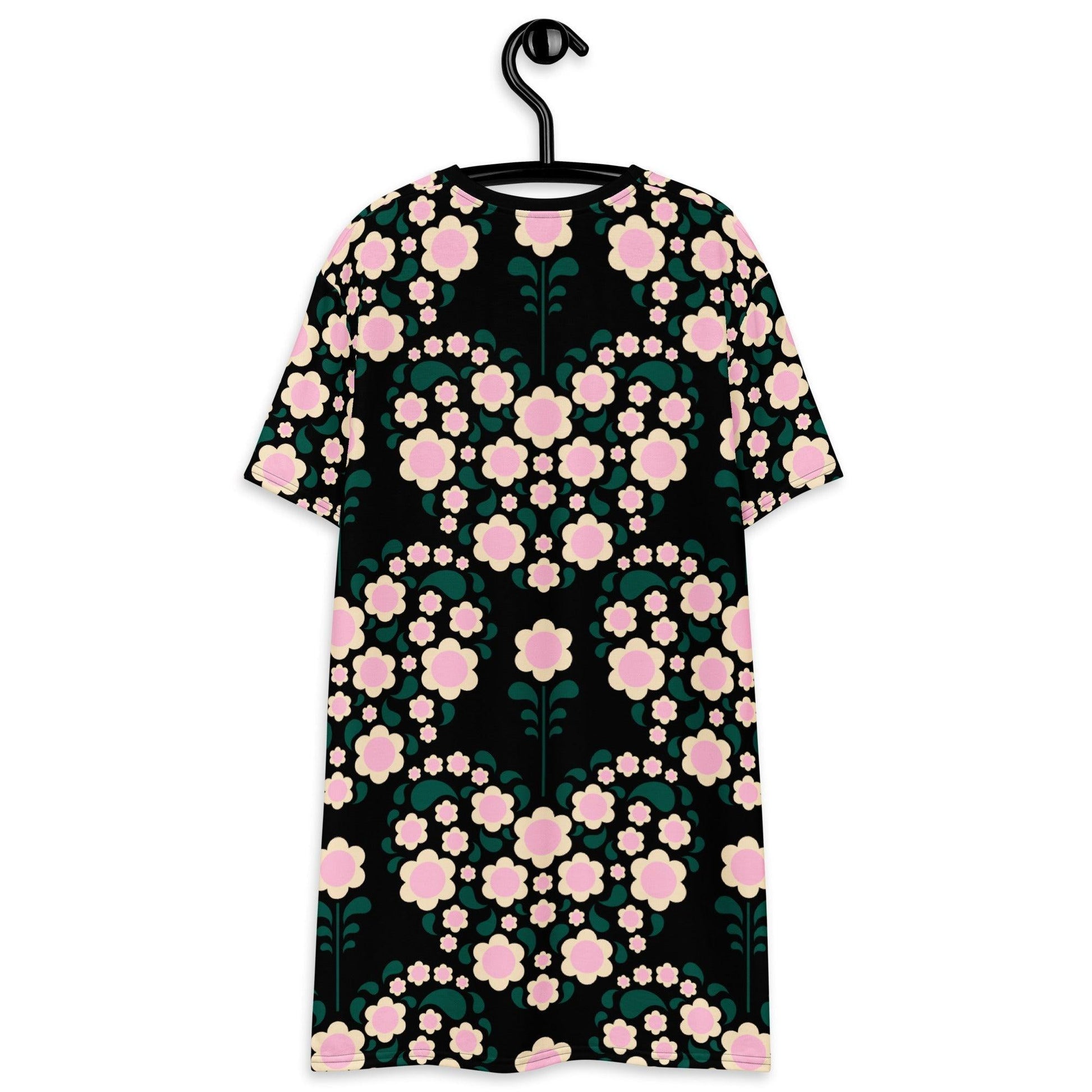 HEARTBEAT pink black - T-Shirt Dress