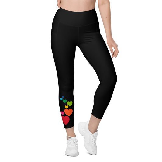 HEARTS color - Leggings With Pockets
