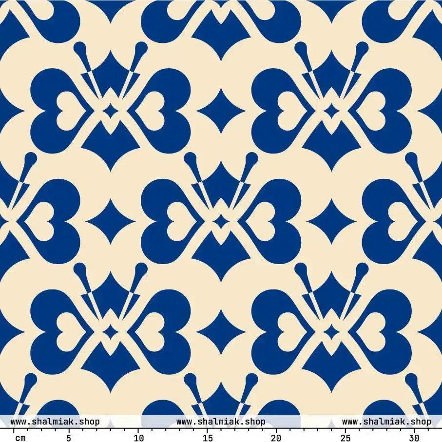 Fabric - LOVE BUTTERFLY blue light - Graphic butterfly print