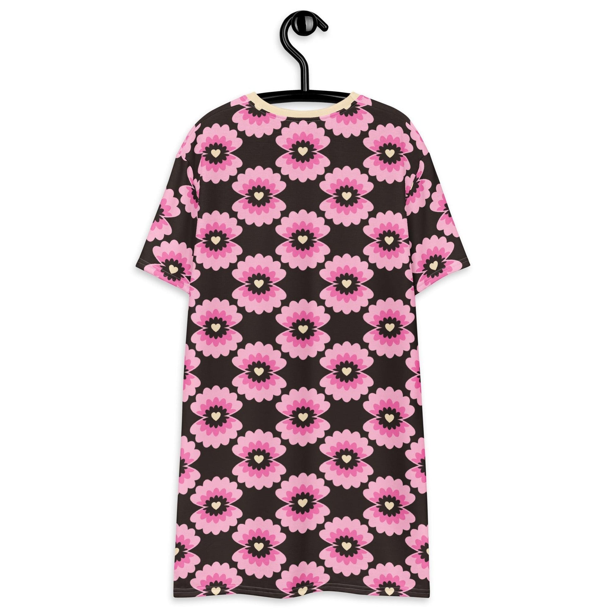 LOVE PEARL pink brown - T-Shirt Dress