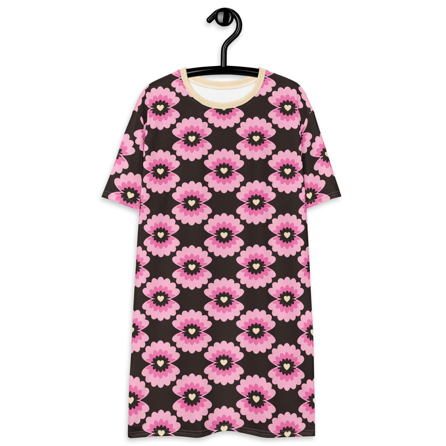 LOVE PEARL pink brown - T-Shirt Dress