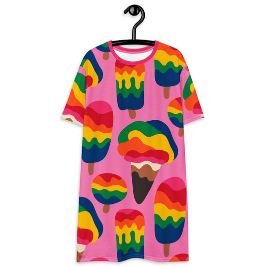 MANIC ICE pink - T-Shirt Dress