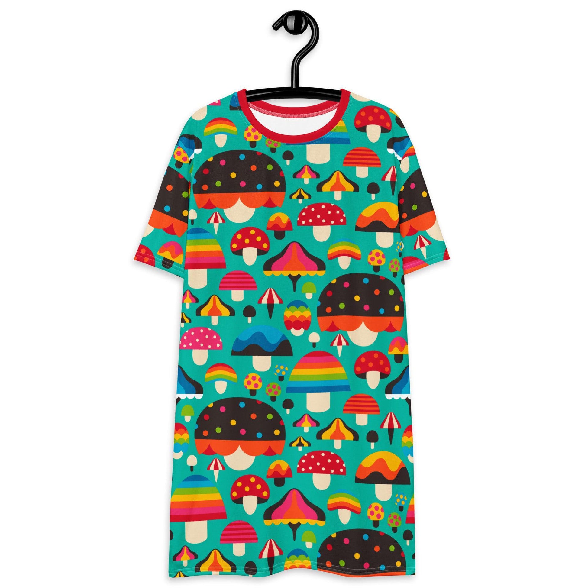 MUSHROOM MANIA mint - T-Shirt Dress