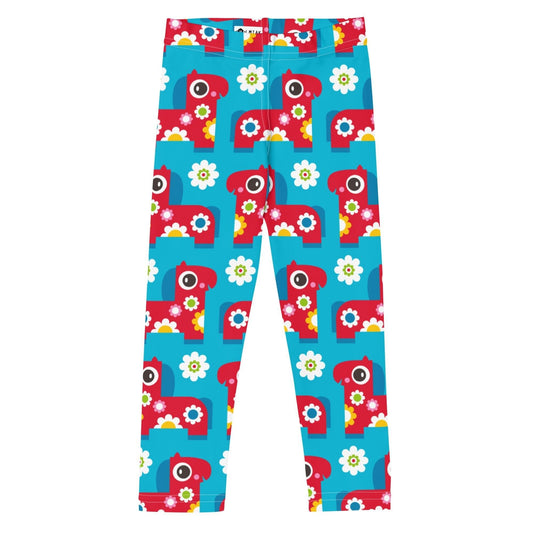 PONY BLOOM turquoise -2- Kids' Leggings