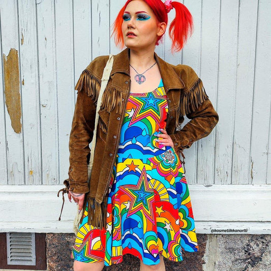 RAINBOW RAVE - Skater Dress