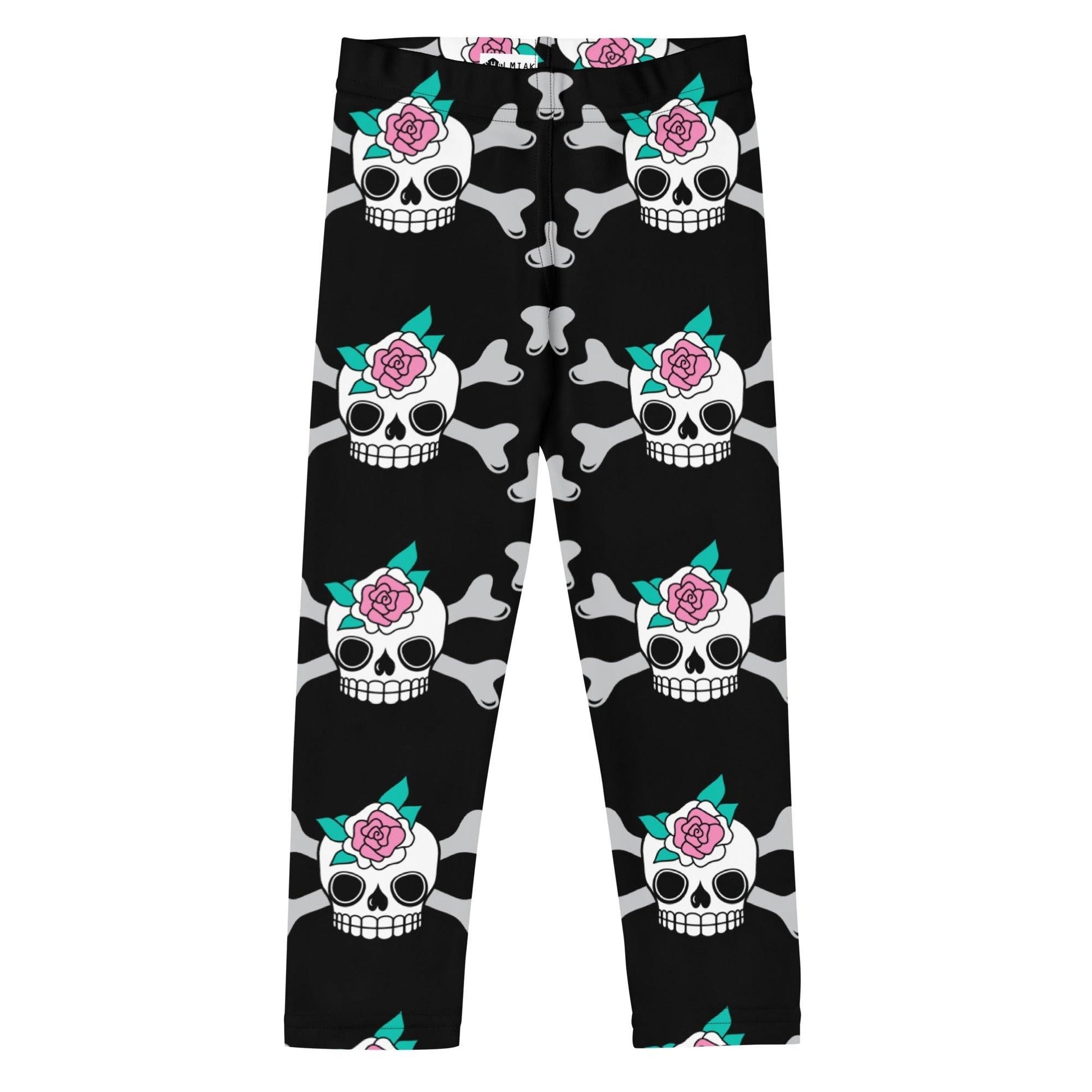 SKULLROSE black -2- Kids' Leggings