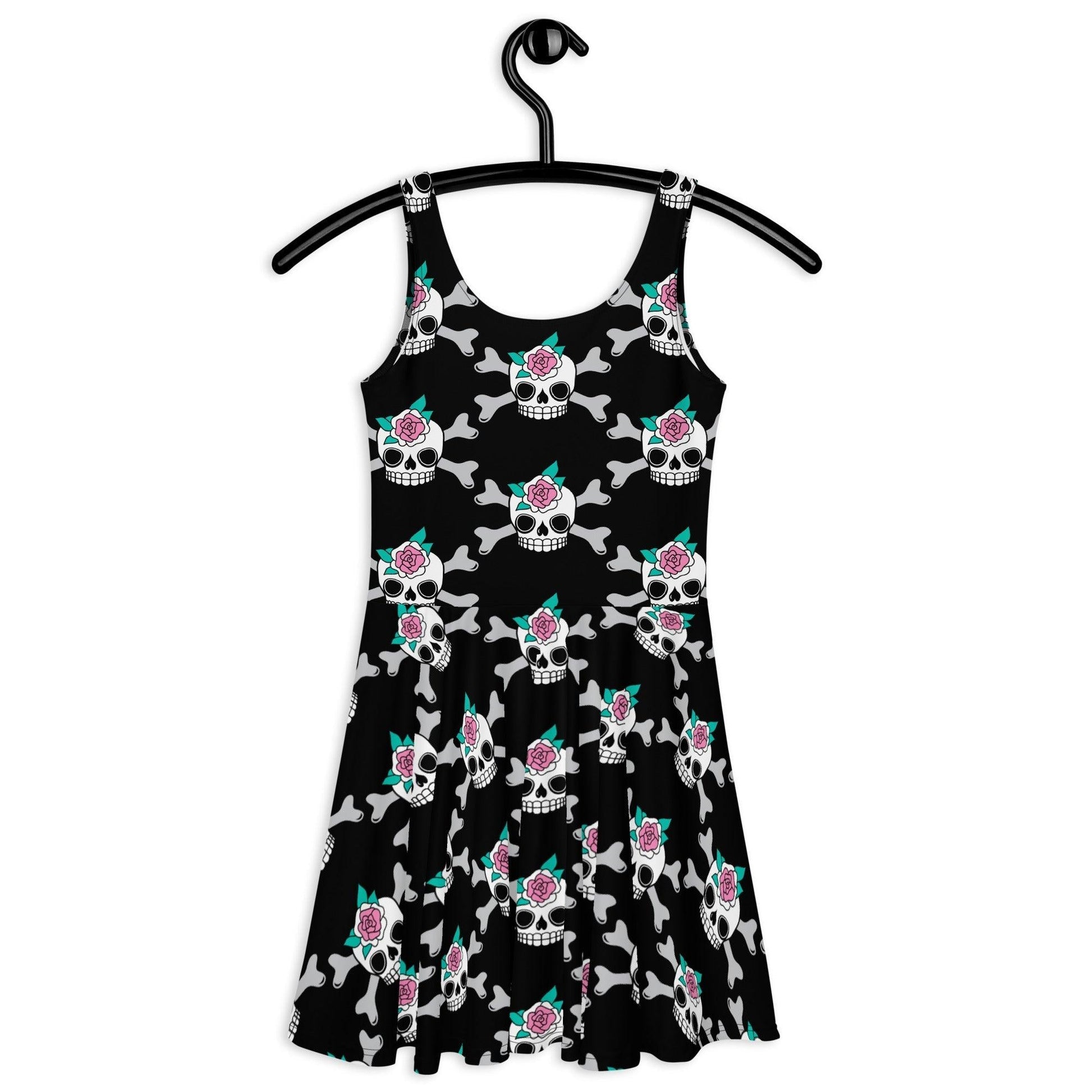 SKULLROSE black - Skater Dress