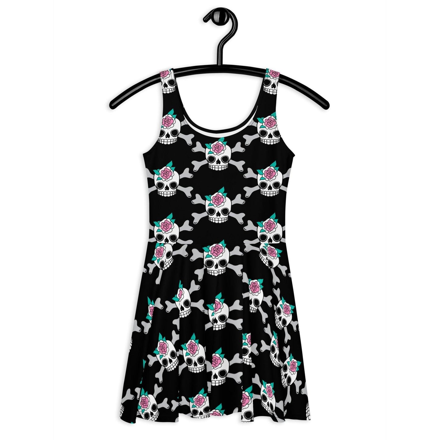 SKULLROSE black - Skater Dress