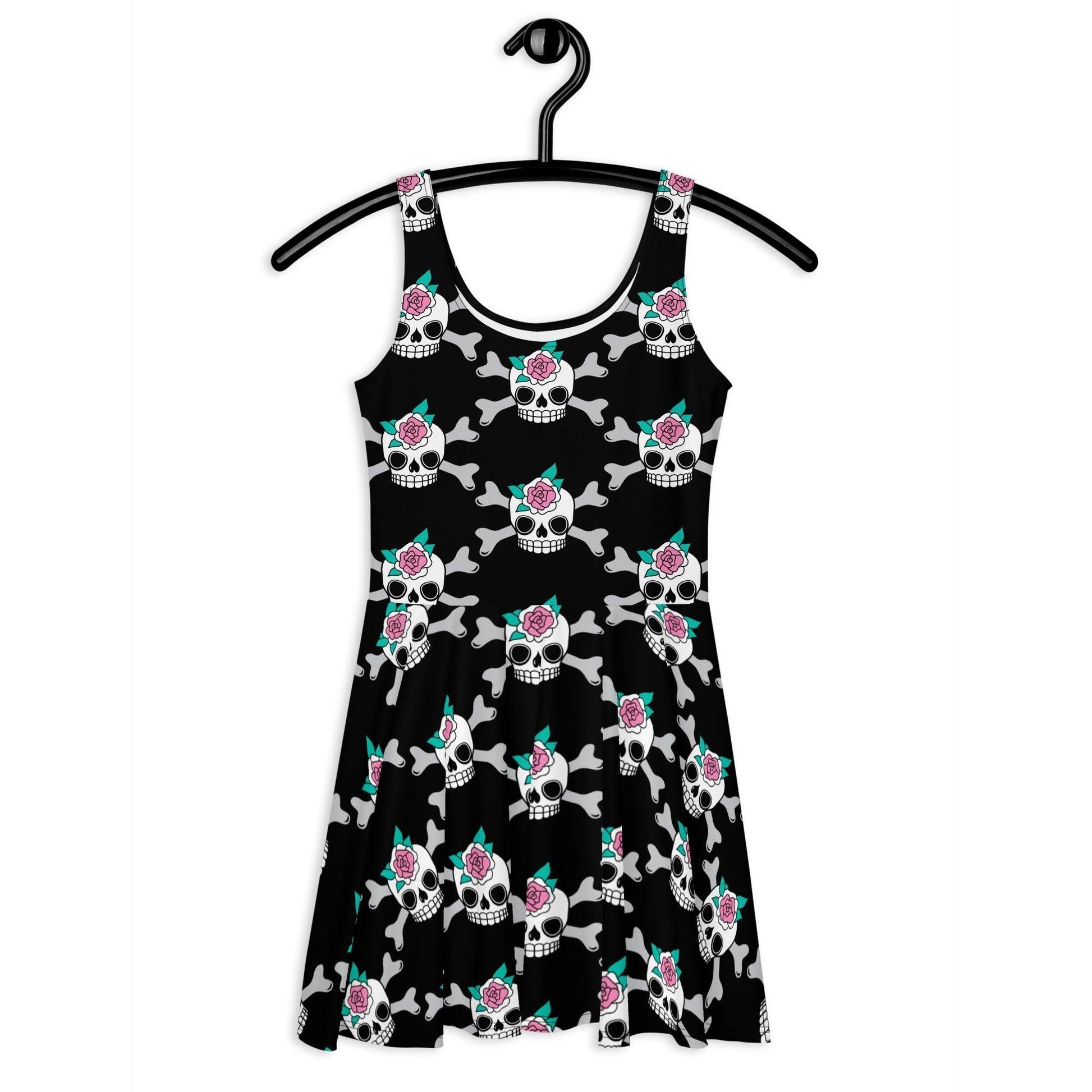 SKULLROSE black - Skater Dress