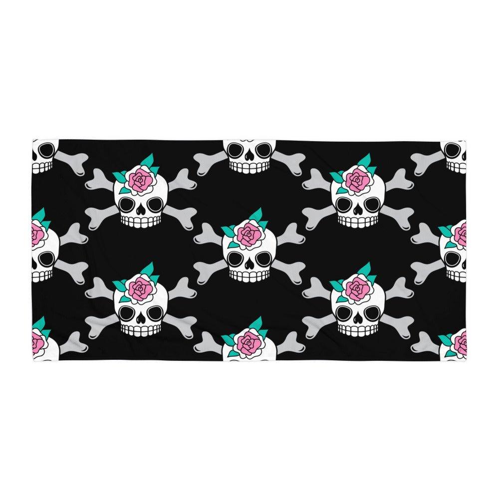 SKULLROSE black - Towel