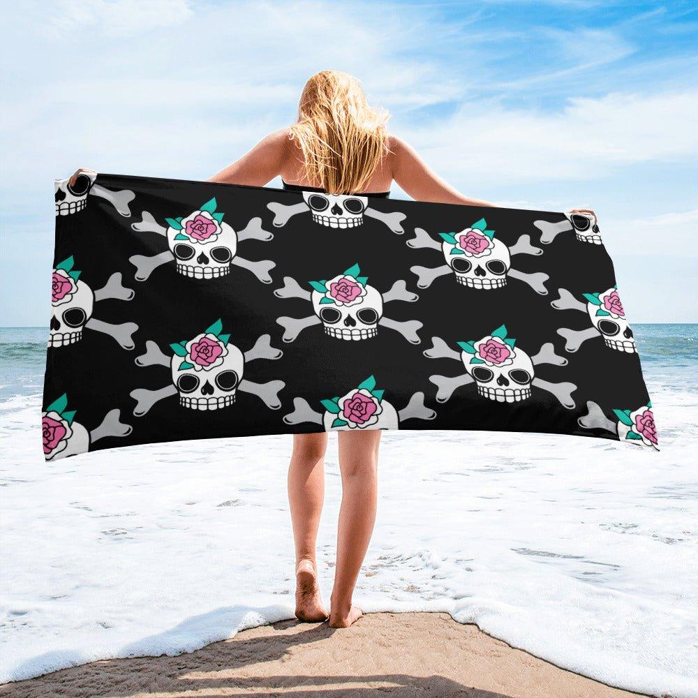 SKULLROSE black - Towel