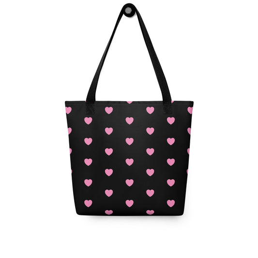 TOTE BAG - HERTTAHOUND HEARTS pink