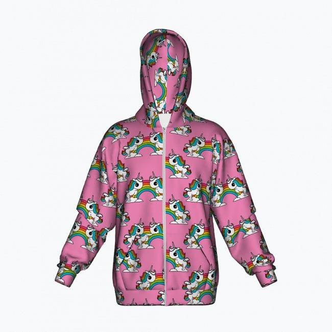 UNIQUE pink - Cotton Zipper Hoodie