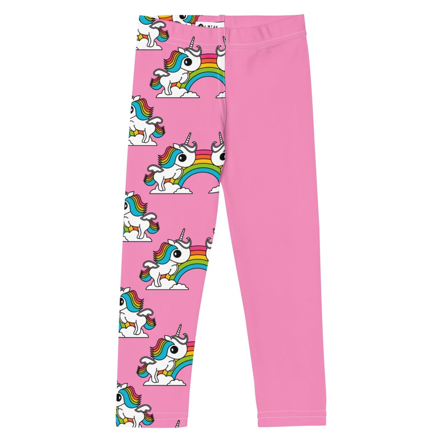 UNIQUE pink - Kids' Leggings with unicorns and rainbows