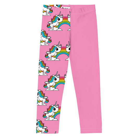UNIQUE pink - Kids' Leggings with unicorns and rainbows