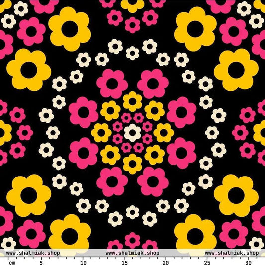 Fabric - YESTERDAY pink yellow