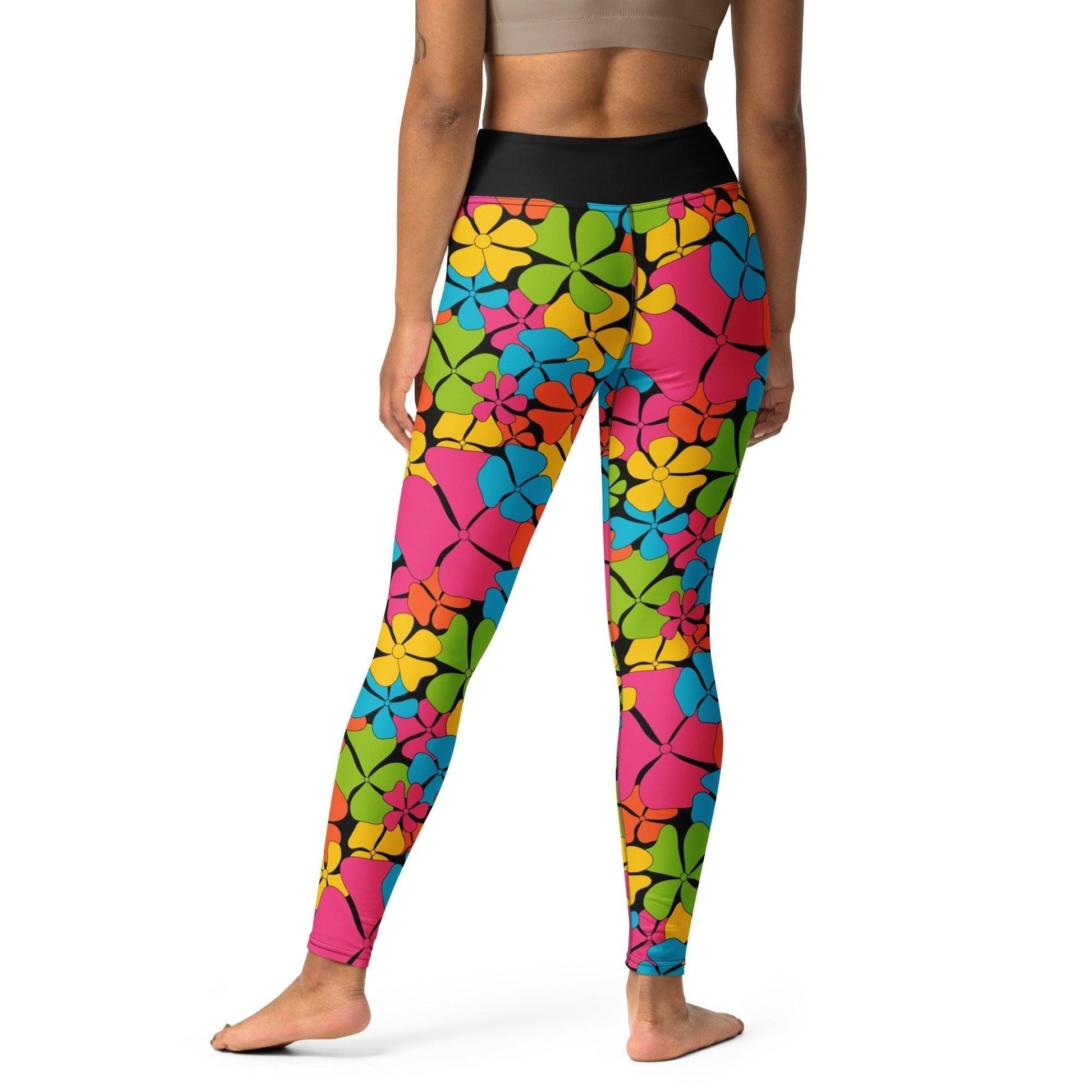 Yoga leggings -2- ADELIE color - Wild floral print