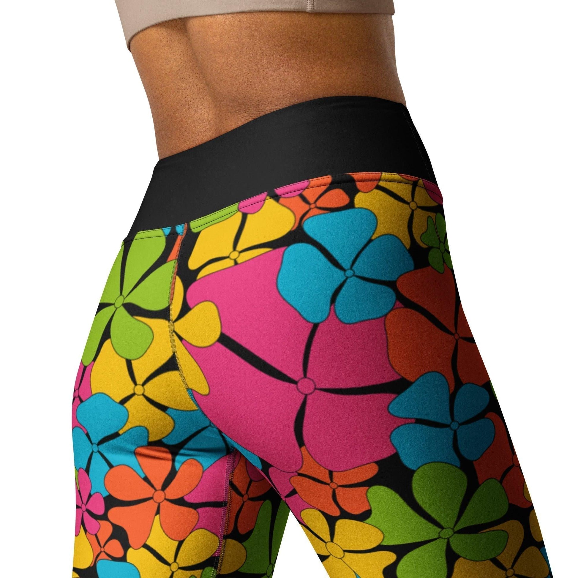 Yoga leggings -2- ADELIE color - Wild floral print