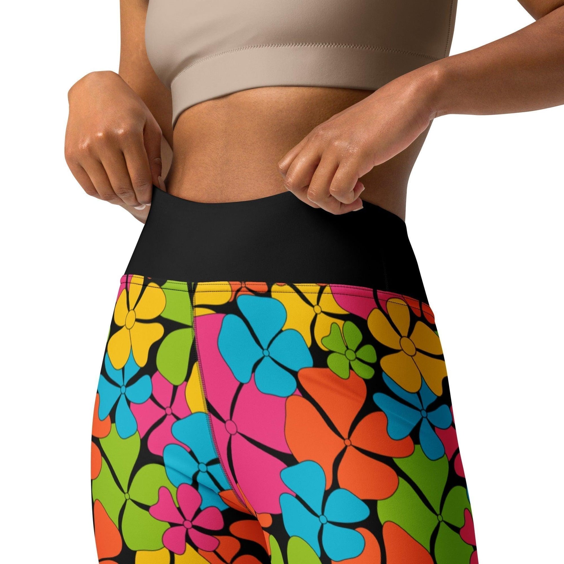 Yoga leggings -2- ADELIE color - Wild floral print