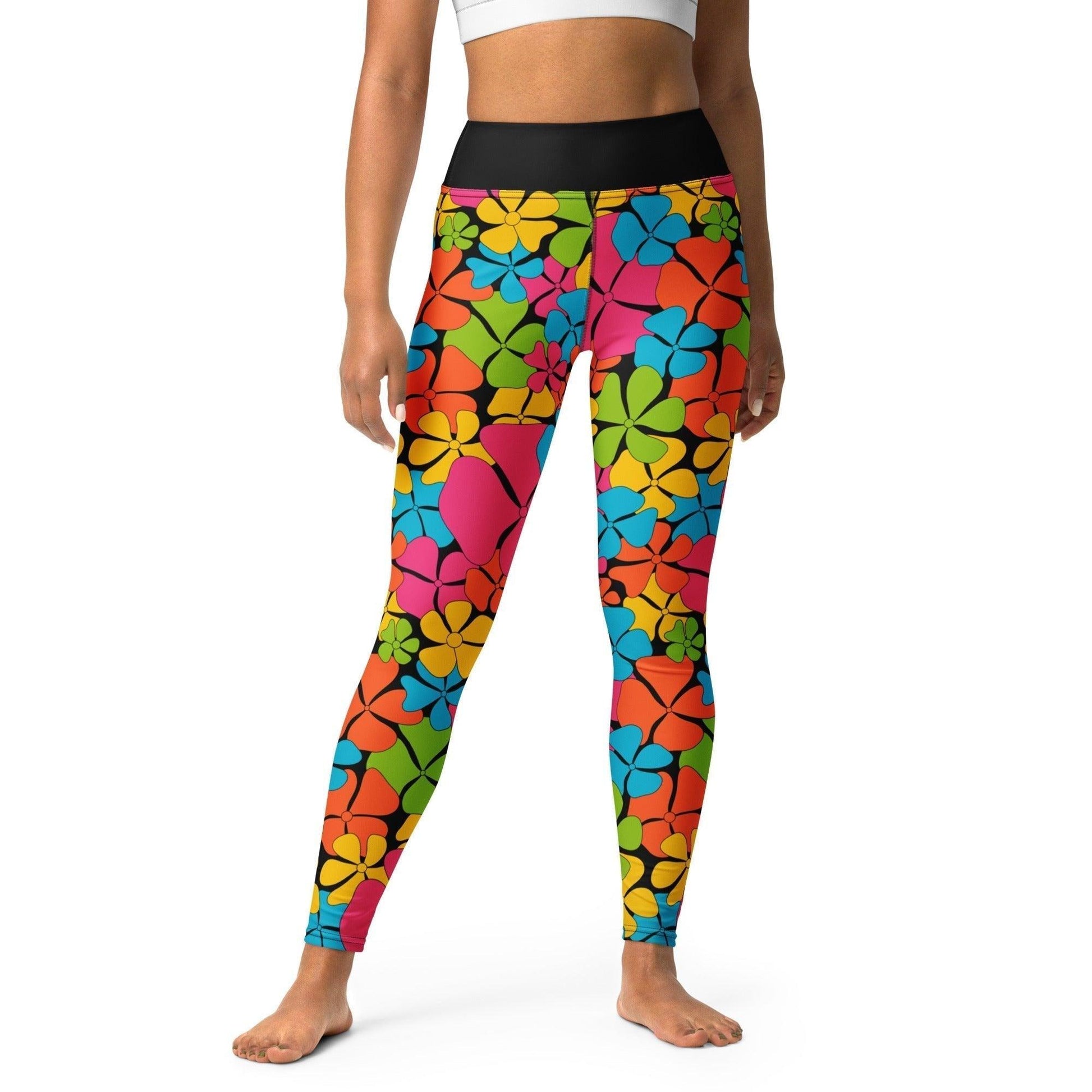 Yoga leggings -2- ADELIE color - Wild floral print XL