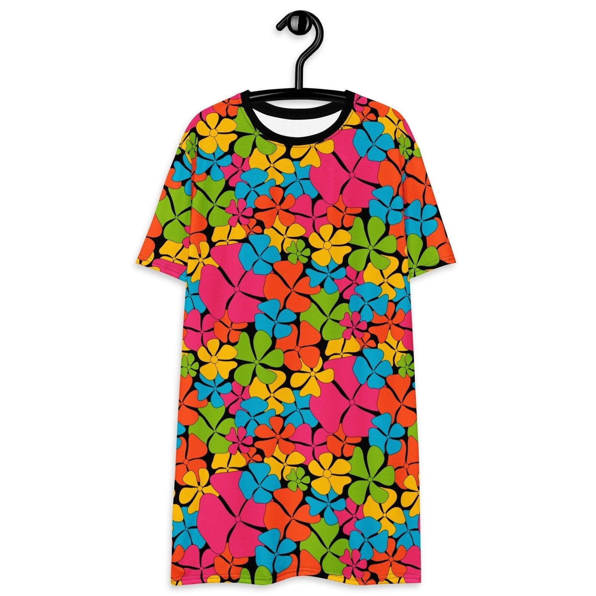 T-shirt dress - ADELIE color - Wild floral print 6XL