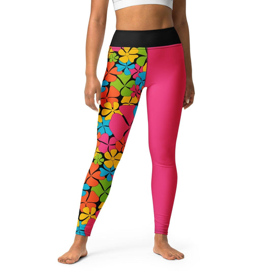 Yoga leggings - ADELIE color - Wild floral print XL