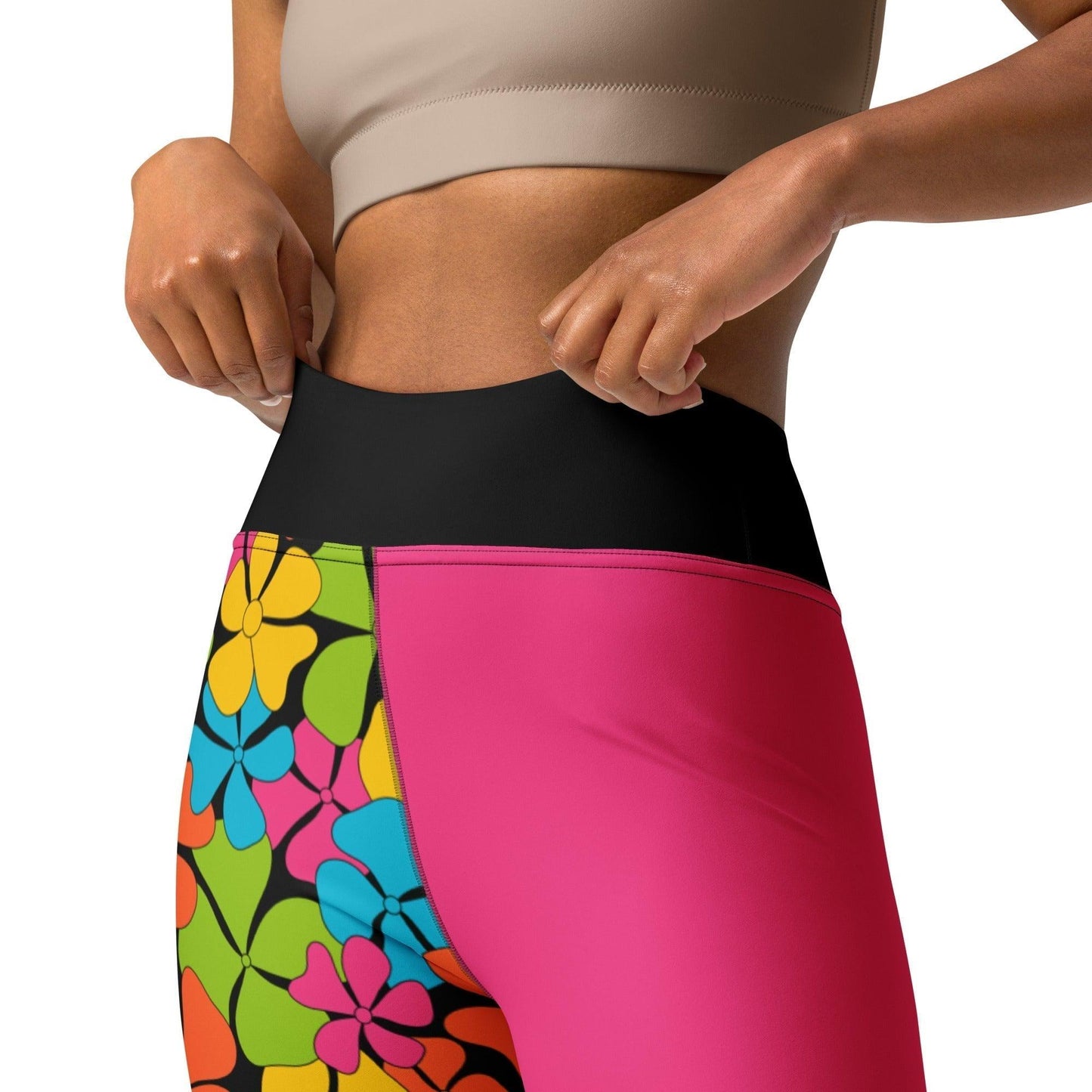 Yoga leggings - ADELIE color - Wild floral print